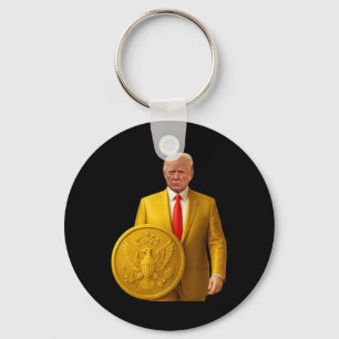 Golden Dome Trump Great American Map Patriotic 4th Keychain