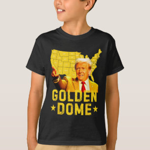Golden Dome Trump Great American Map Patriotic 4th T-Shirt