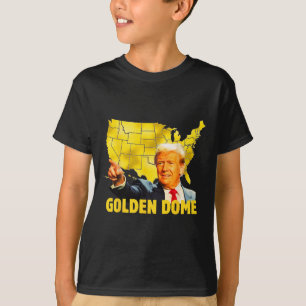 Golden Dome Trump Great American Map Patriotic 4th T-Shirt