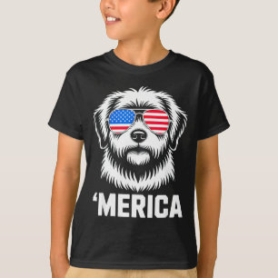 Golden doodle 4th of july merica usa patriotic dog T-Shirt