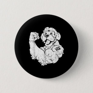 Golden Doodle Biceps Tattoo Dog Breed - Pet I Love 2 Inch Round Button