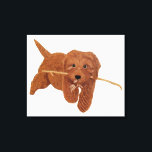 Golden Doodle  Canvas Print<br><div class="desc">Canvas print with an image of a cute golden doodle. Original artwork by W.B.</div>