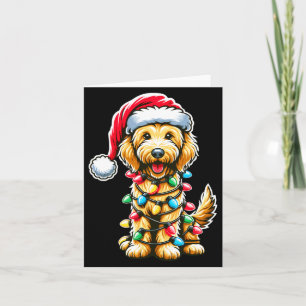 Golden Doodle Christmas Tree Xmas Dog Pajamas Gold Card