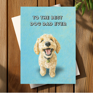 Golden Doodle Cute Happy Best Dad Father's Day Card