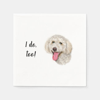 Golden Doodle: Dog Custom Cocktail Napkin