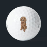 Golden doodle dog golf balls<br><div class="desc">Add a touch of fun to your game with our Golden Doodle Dog Golf Balls. Perfect for dog lovers and golf enthusiasts, these high-quality golf balls feature charming illustrations of adorable Golden Doodles, bringing a unique and playful element to your golfing experience. Crafted for performance and durability, our golf balls...</div>