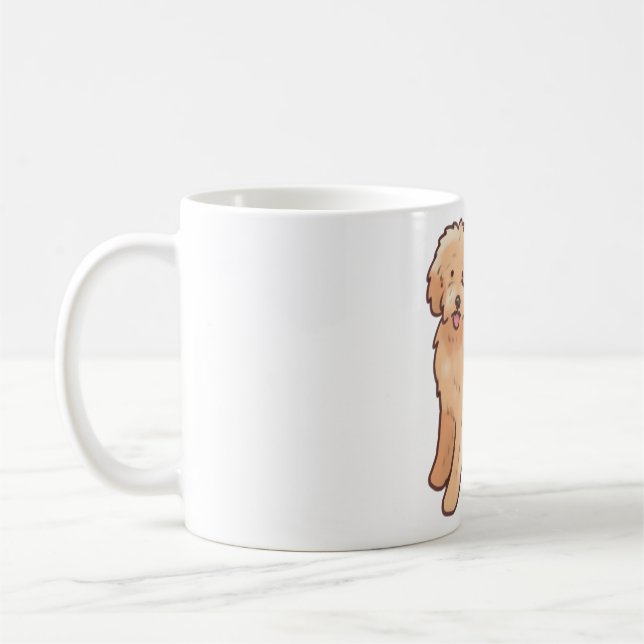 Golden doodle dog Magic Coffee Mug (Left)