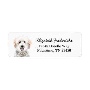 Golden Doodle Dog Return Address Labels