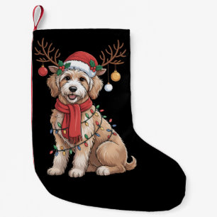 Golden Doodle Gorgeous Reindeer Christmas Tree  Small Christmas Stocking
