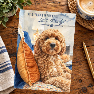 Golden Doodle Happy Birthday  Card