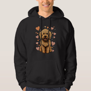 Golden Doodle Love Heart on Goldendoodle Hoodie
