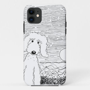 Golden Doodle on the Beach iPhone Case