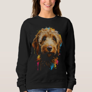 Golden Doodle Puppy Best Dog Walking Pet Fan Sweatshirt