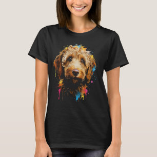 Golden Doodle Puppy Best Dog Walking Pet Fan T-Shirt