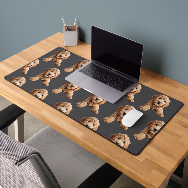 Golden Doodle Puppy Desk Mat (Office 2)