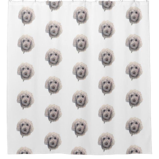 Golden Doodle Shower Curtain (Front)