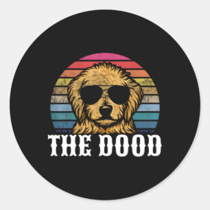 Golden Doodle The Dood Dad Mom Classic Round Sticker