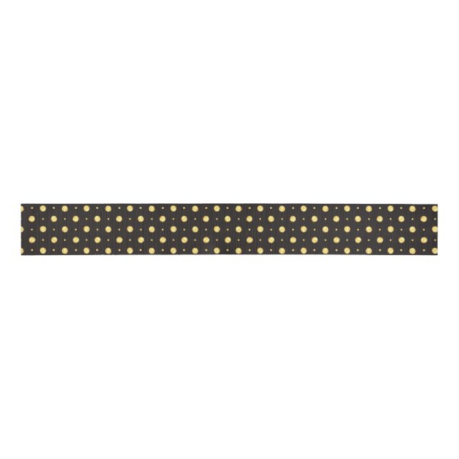Golden Dot Ribbon Spool Grosgrain Ribbon (Front)