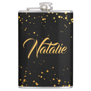 Golden Dots Hip Flask