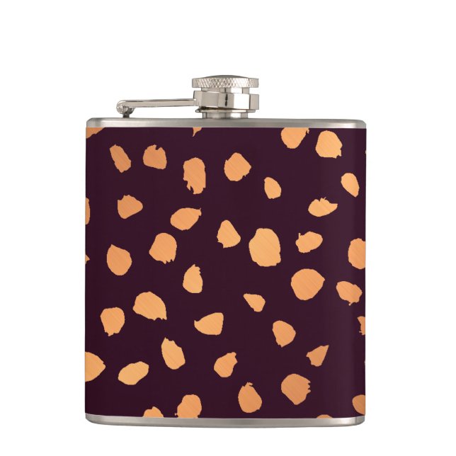 Golden Dots Hip Flask (Front)