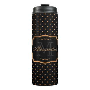 Golden Dots Thermal Tumbler