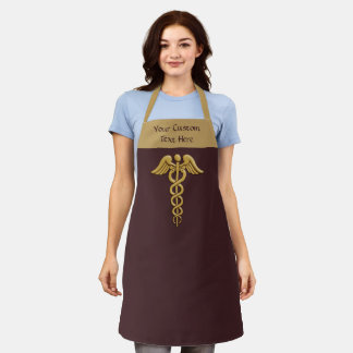Golden Double Snake Caduceus Apron