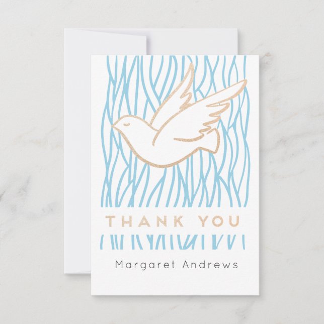 Golden Dove Thank You card (Front)