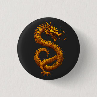 Golden Dragon 1 Inch Round Button