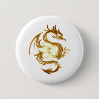 Golden Dragon 2 Inch Round Button