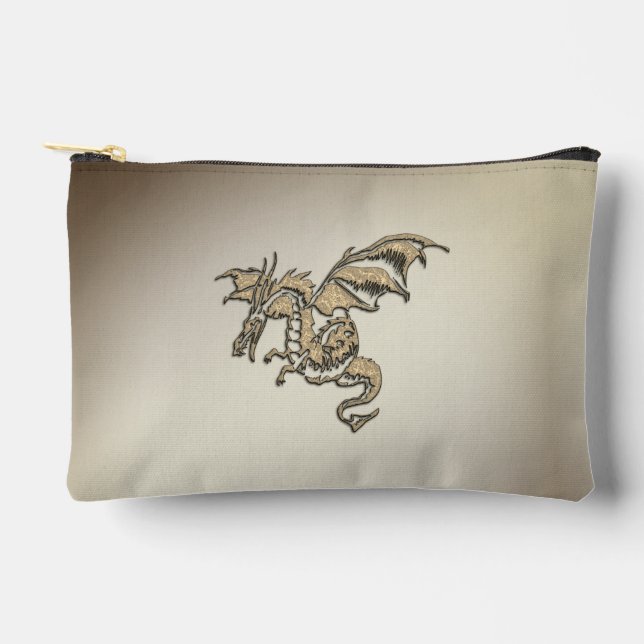 Golden Dragon Accessory Pouch (Front)