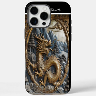 Golden Dragon Ascending iPhone 16 Pro Max Case