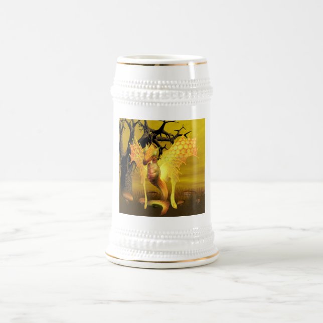 Golden Dragon Beer Stein (Center)