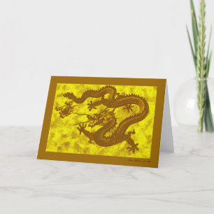 Golden Dragon Card (Blank)