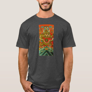 Golden dragon Chinese embroidery Qing dynasty T-Shirt