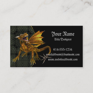 Golden Dragon Fantasy Business Card