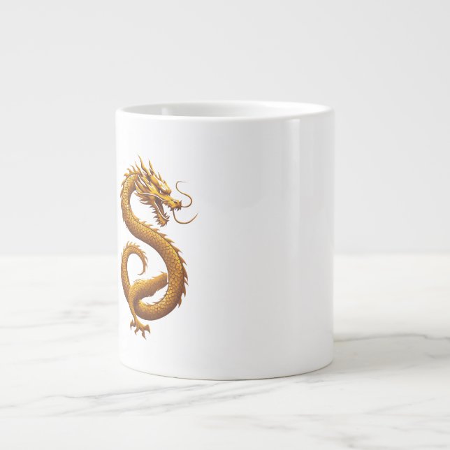 Golden Dragon Large Coffee Mug (Front)