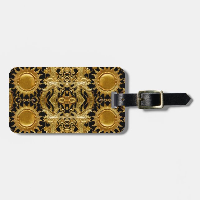 golden dragon luggage tag (Front Horizontal)