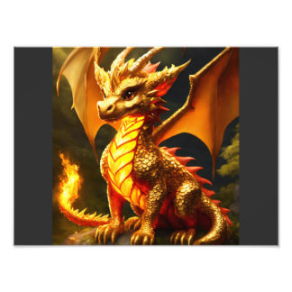 "Golden Dragon Majesty - Photo Enlargement" Print