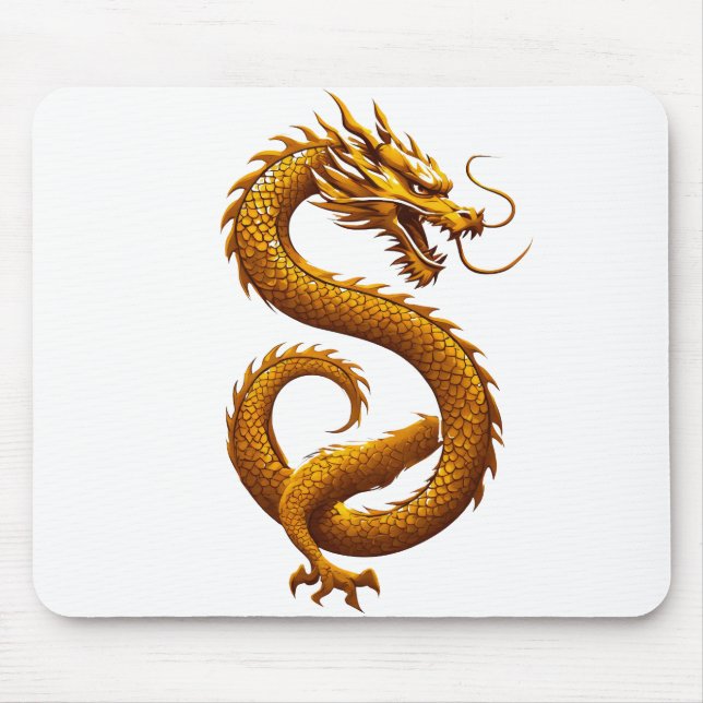 Golden Dragon Mouse Pad (Front)