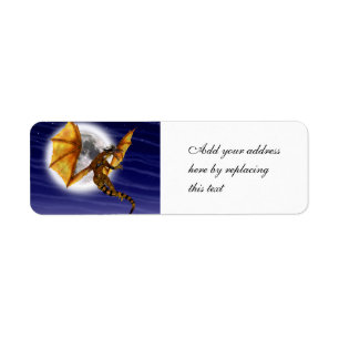 Golden Dragon Mythical Fantasy Creature Purple Sky