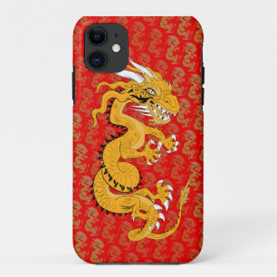 Golden Dragon on Red iPhone 11 Case