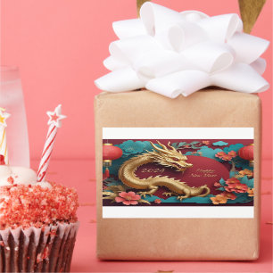 Golden Dragon Spectacle Chinese New Year Sticker