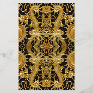 golden dragon stationery