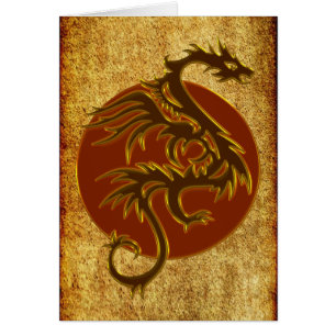 Golden Dragon Sun antique style