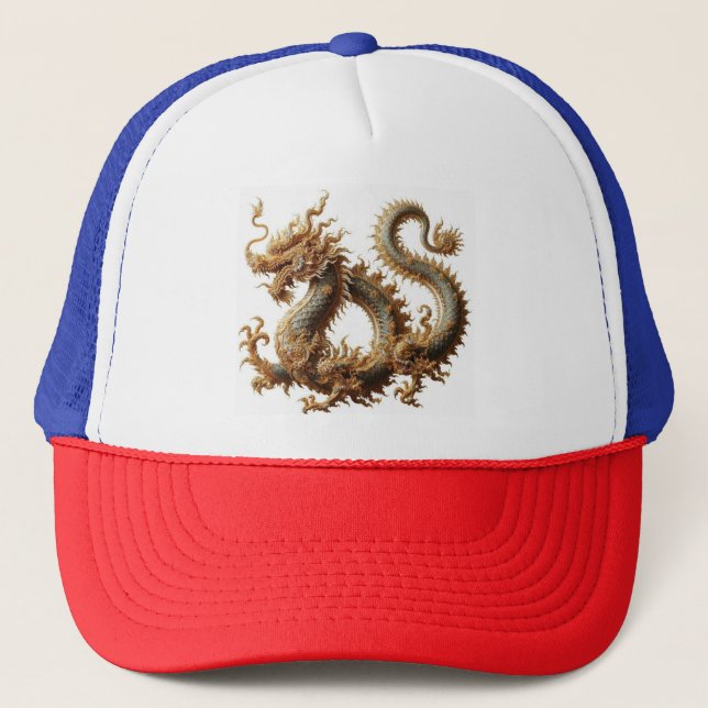 Golden dragon Trucker Hat (Front)