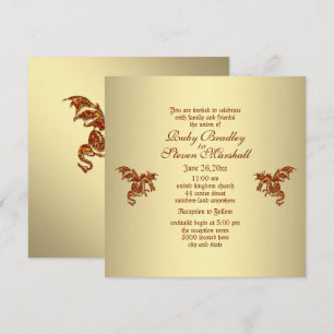 Golden Dragon Wedding Invitation