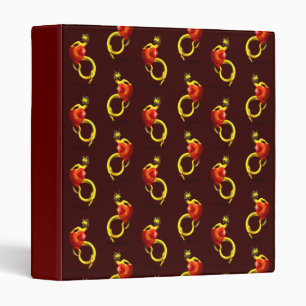 Golden Dragon With Big Red Heart Binder