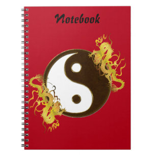 Golden Dragon Yin Yang Notebook