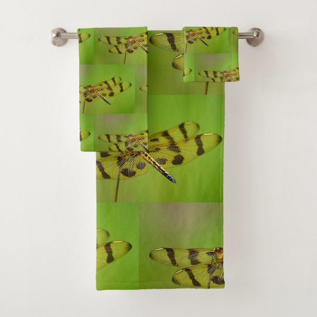 Golden Dragonfly Bath Towel Set (Insitu)