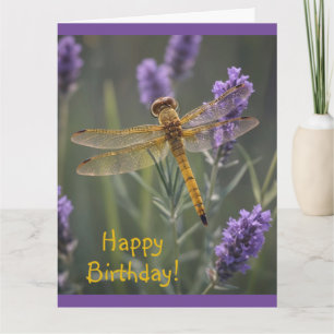 Golden Dragonfly Card